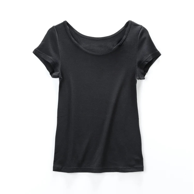 GREEN SILK SOFT SHORT SLEEVES INNER